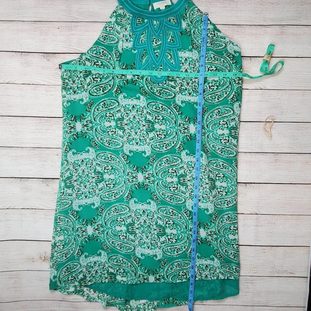 Umgee halter dress green paisley pattern - Picture 7 of 7
